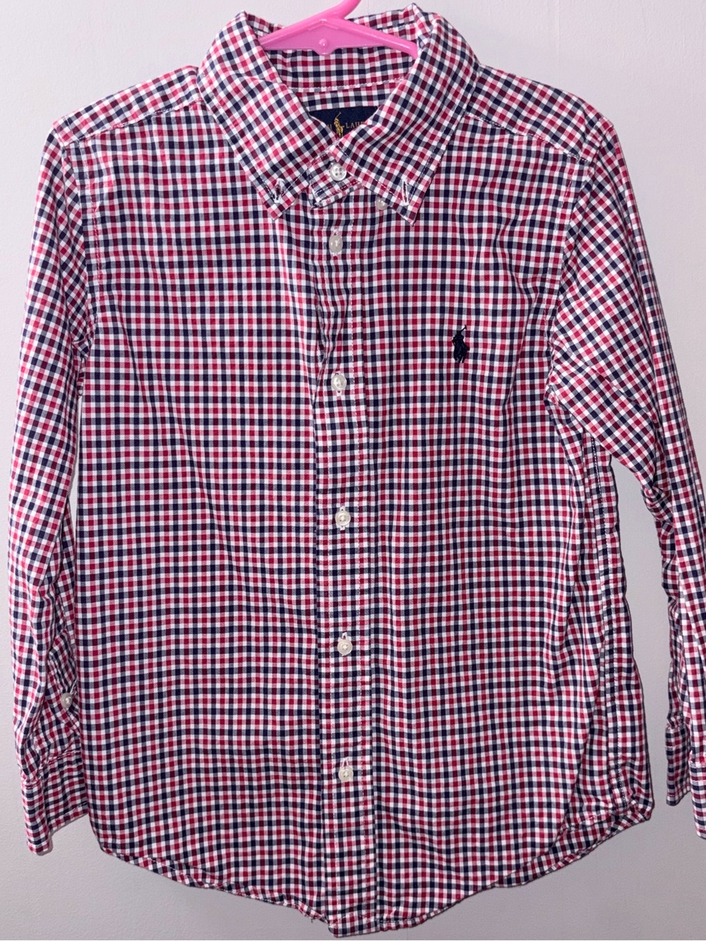 Boys Ralph Lauren Red, Blue & White Button-Down Shirt